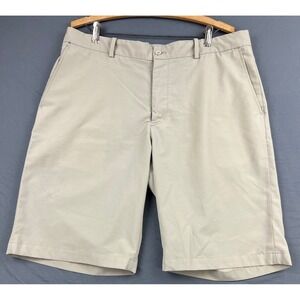 Slazenger Golf Shorts Mens 36 Tan Khaki Fair Performance Stretch Athletic Flat